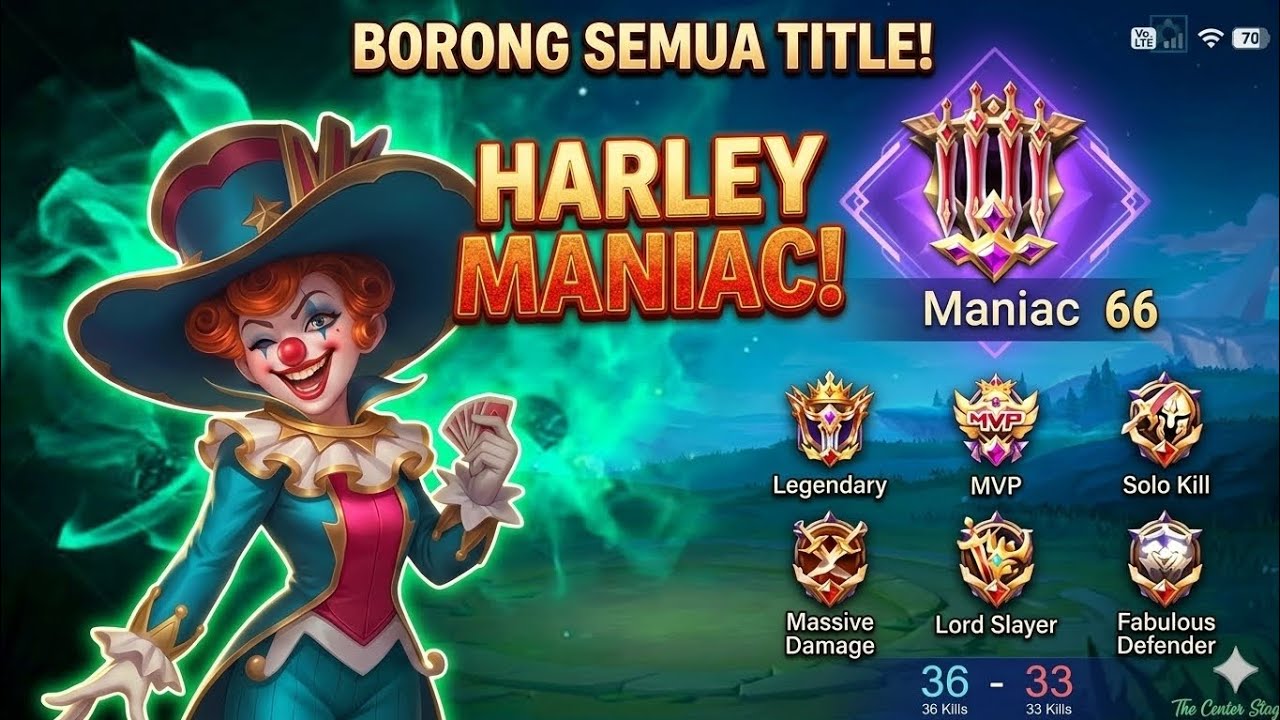 HARLEY GILA! BORONG SEMUA TITLE & MANIAC! 🔥 - Mobile Legends