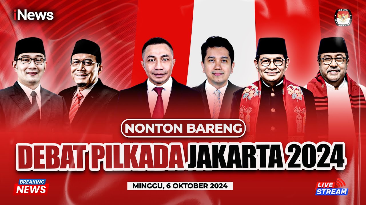 🔴 LIVE - Debat Perdana Pilkada Jakarta 2024: RK-Suswono, Dharma-Kun, & Pram-Doel Adu Gagasan