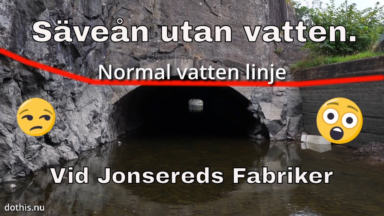 Säveån utan vatten vid Jonsereds Fabriker.