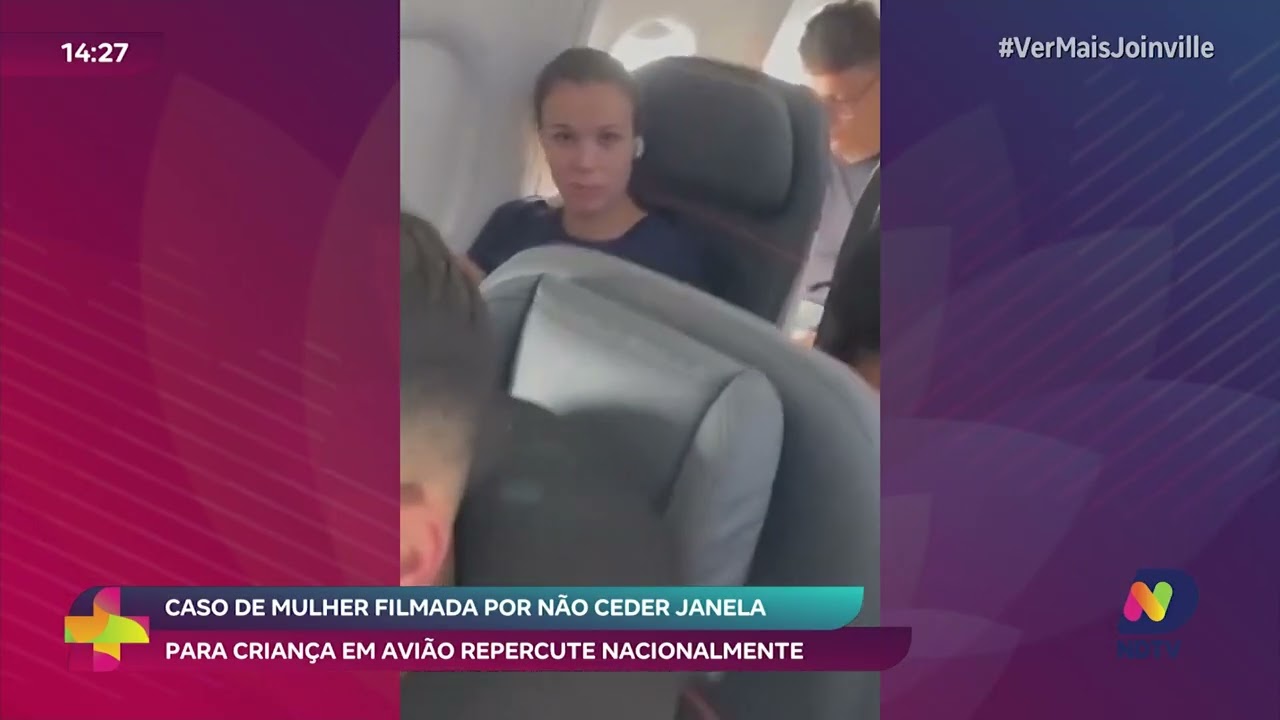 Caso de mulher filmada por não ceder janela para criança em avião repercute nacionalmente
