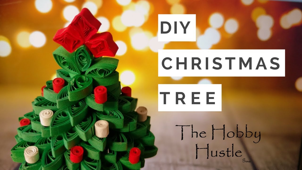 DIY 3D Quilling Christmas Tree | Mini Xmas tree Tutorial | Hobby Hustle