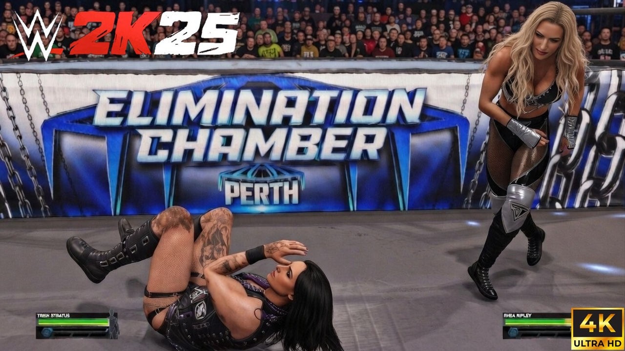 Rhea Ripley Vs Trish Stratus TLC Full Match WWE 2K25 PC Gameplay