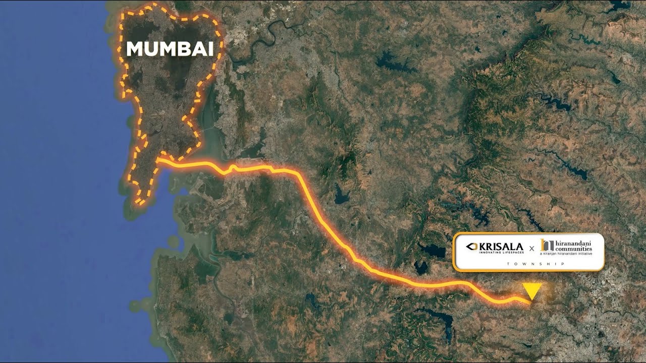 Approach Route from Mumbai to Krisala x Hiranandani Township, North Hinjawadi