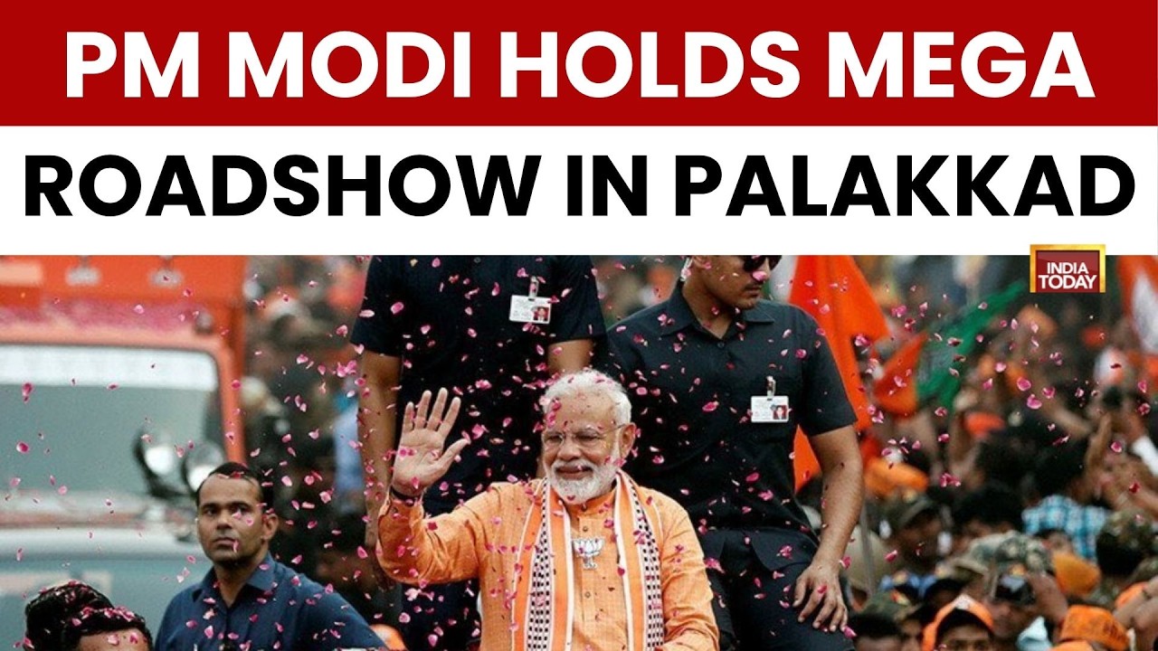 PM Modi Holds Mega Roadshow in Keralam's Palakkad | Assembly Elections | Keralam Polls