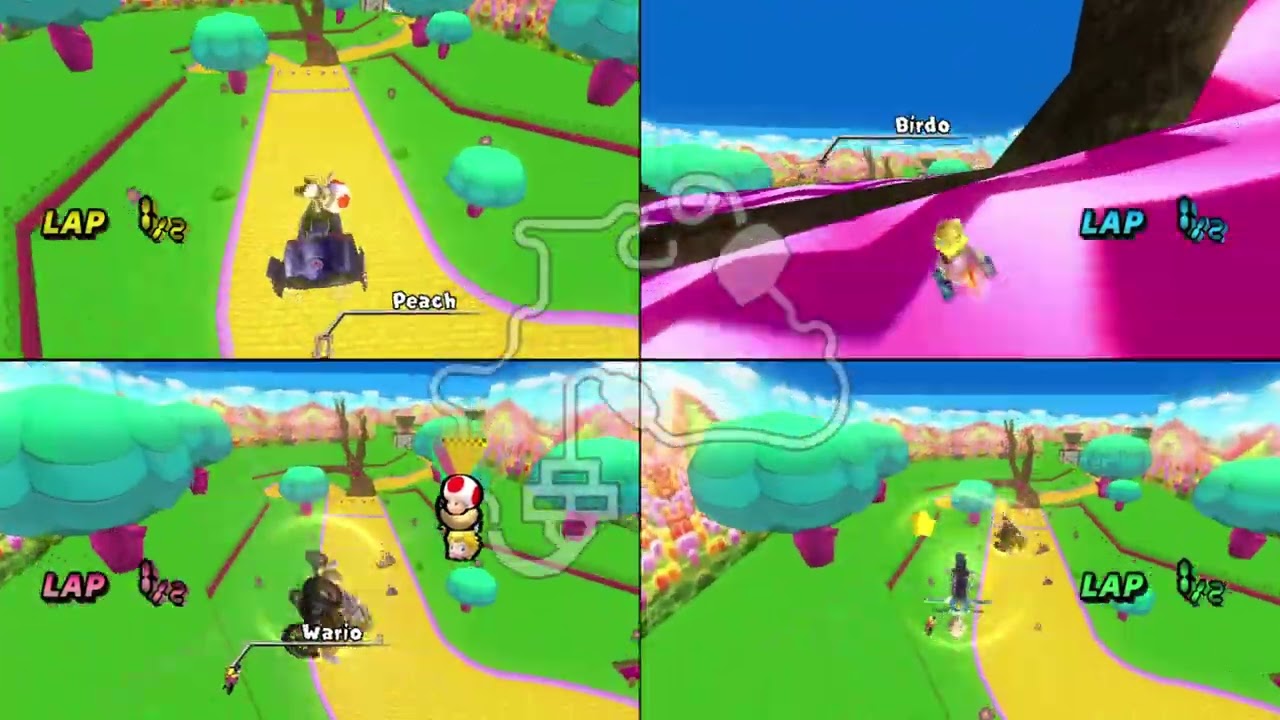 Mario Kart Wii Custom Tracks (Wiimms) ✦ 4 Players #722 (3 Tracks) Mirror