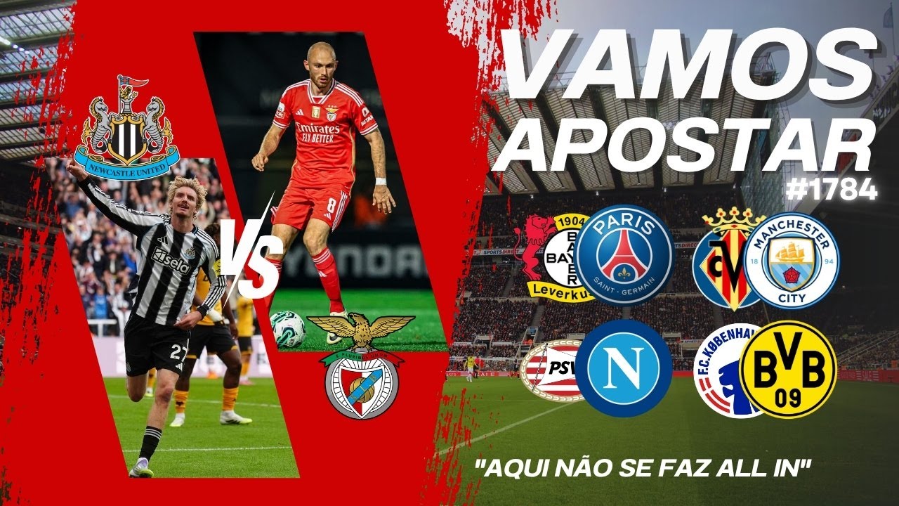 Ter&ccedil;a-feira de Handicap -1 na Champions League com Vamos Apostar 1784.