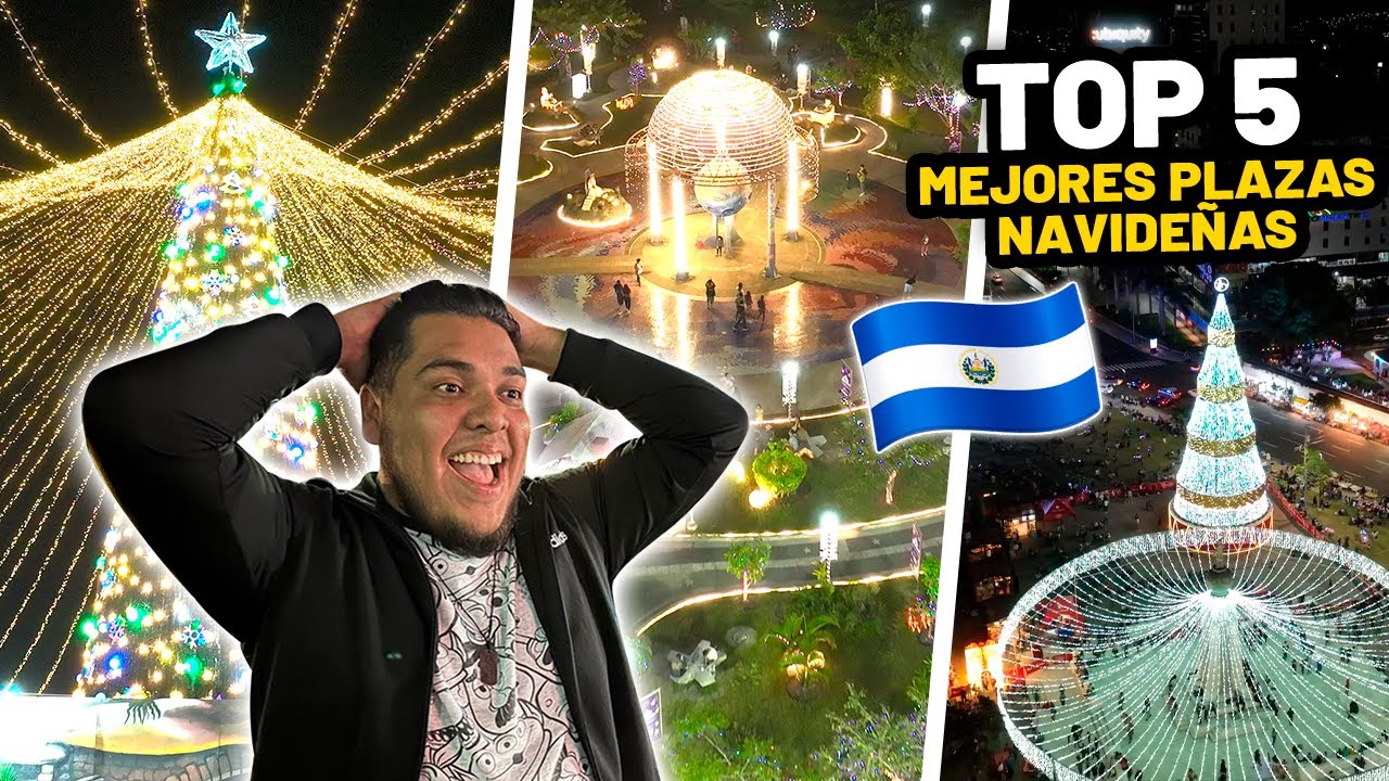 👀ESTÁS SON las MEJORES PLAZAS ILUMINADAS de EL SALVADOR 🇸🇻 *increíble*