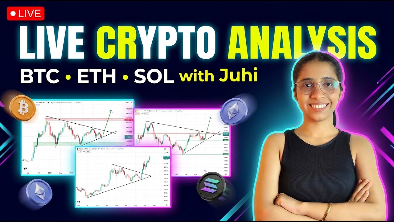 🔴 LIVE Crypto Analysis | BTC + ETH + SOL Analysis | #bitcoin #sol #ethereum