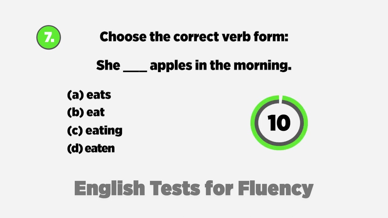 Basic English Test Level A1 - English Test for Fluency
