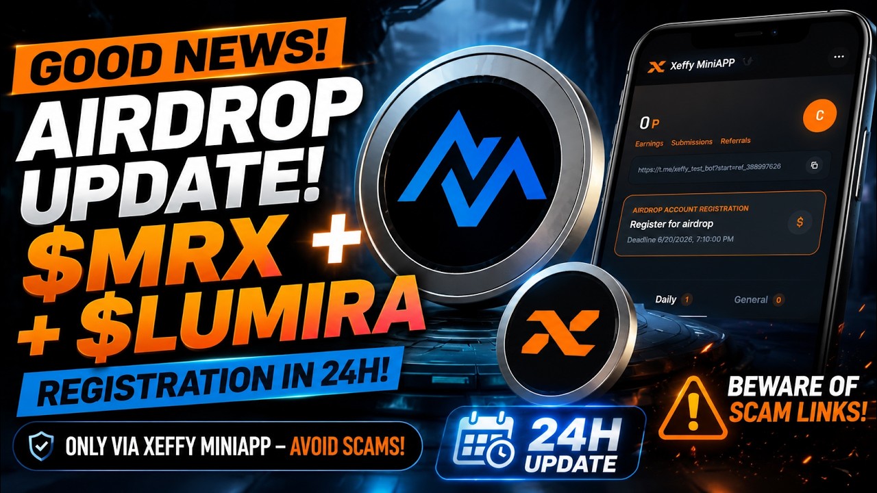 MRX AIRDROP CONFIRMED! 🎉 Xeffy Registration Update | Free $MRX + Lumira Rewards !!#MirexNetwork