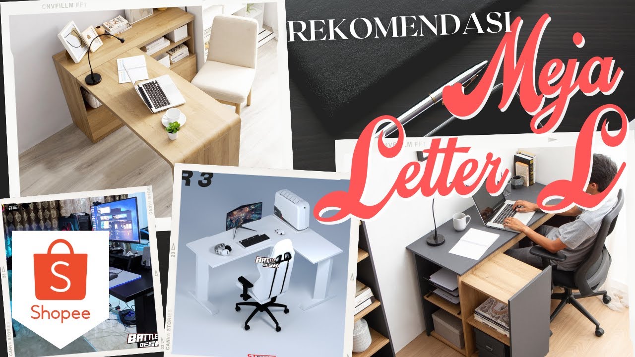 Rekomendasi 5 Meja Sudut Letter L NYAMAN dan HEMAT ruangan dari SHOPEE |  harga mulai dari 500rb an!