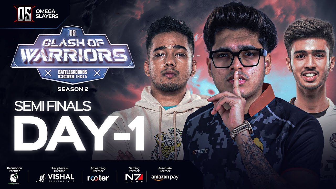 Omega Slayers presents CLASH OF WARRIORS S2 | Semi Finals Day 1 | BGMI