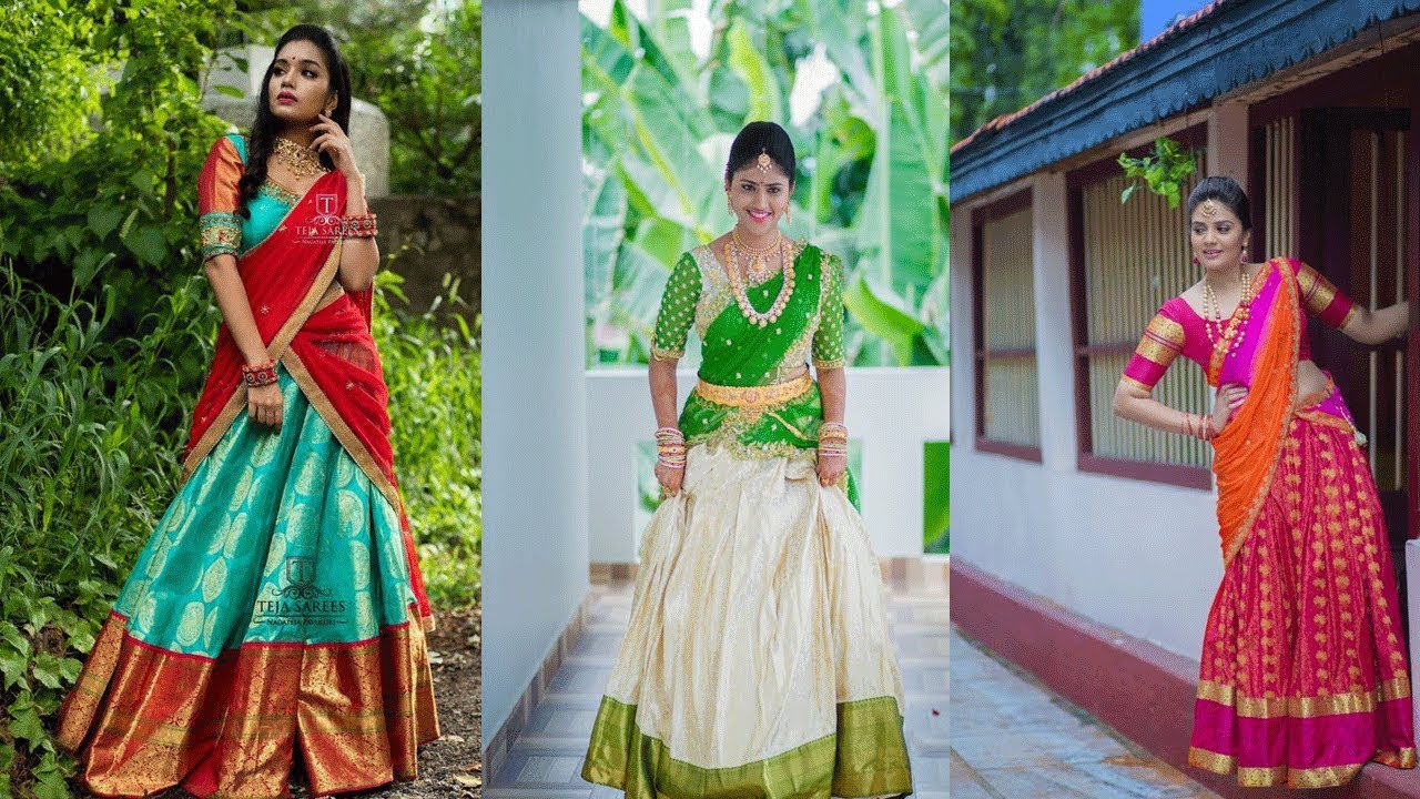 South Indian Lehenga Choli Designs/New Silk Lehenga Choli designs/Traditional South Indian Lehenga