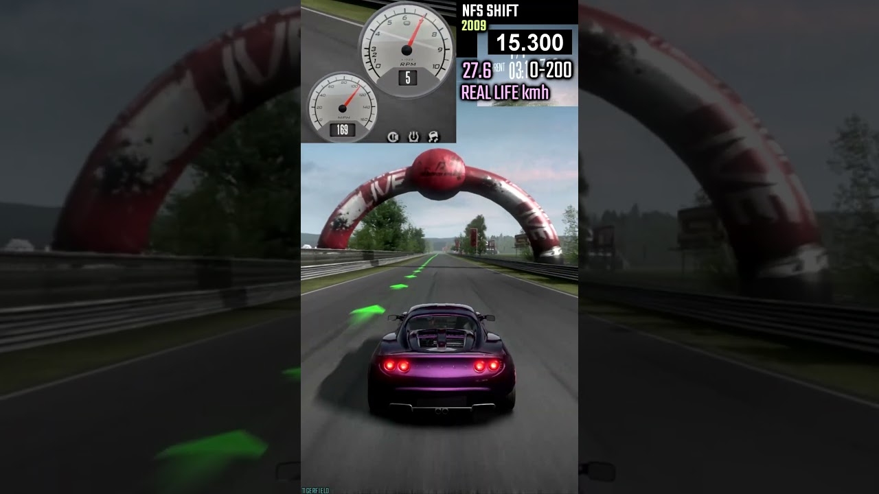 Lotus Elise 0-200 kmh NFS Shift