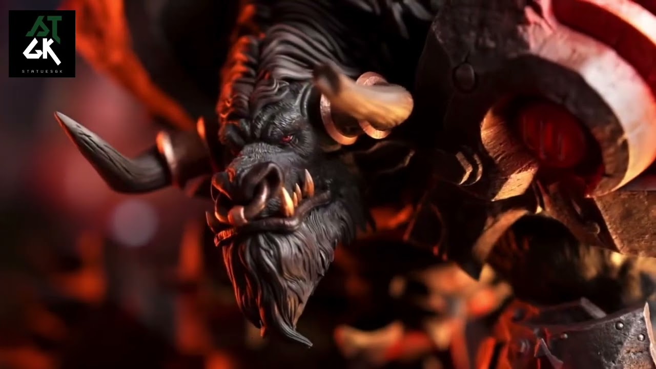 Black Rock Studio World of Warcraft Tauren Warrior StatuesGK