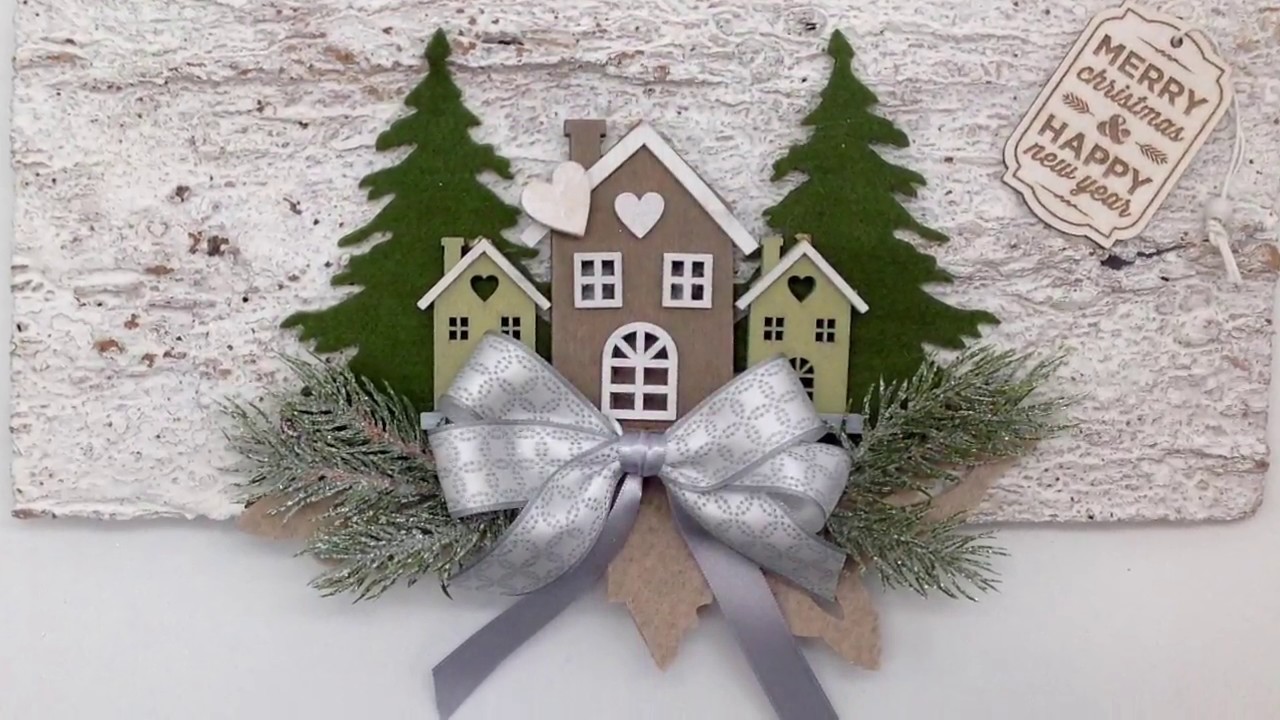 Decorazione natalizia - Creattiva handmade tutorial Christmas fustelle fuoriporta