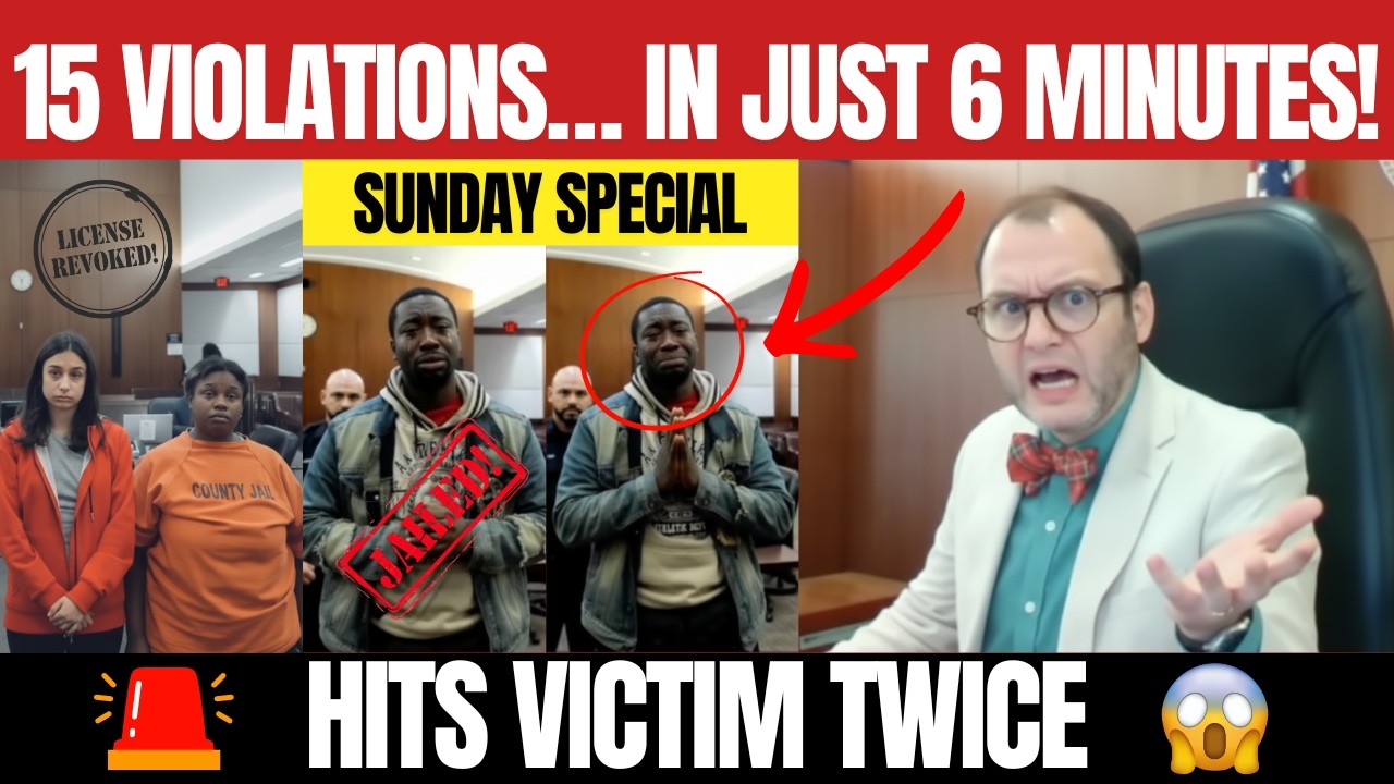 Hits Victim TWICE + 15 Violations in 6 Min – Judge Fleischer Strikes!