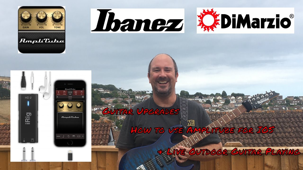 How to use Amplitube CS for IOS. Playing live on an Ibanez GRX70 with DiMarzio Pickup Upgrades