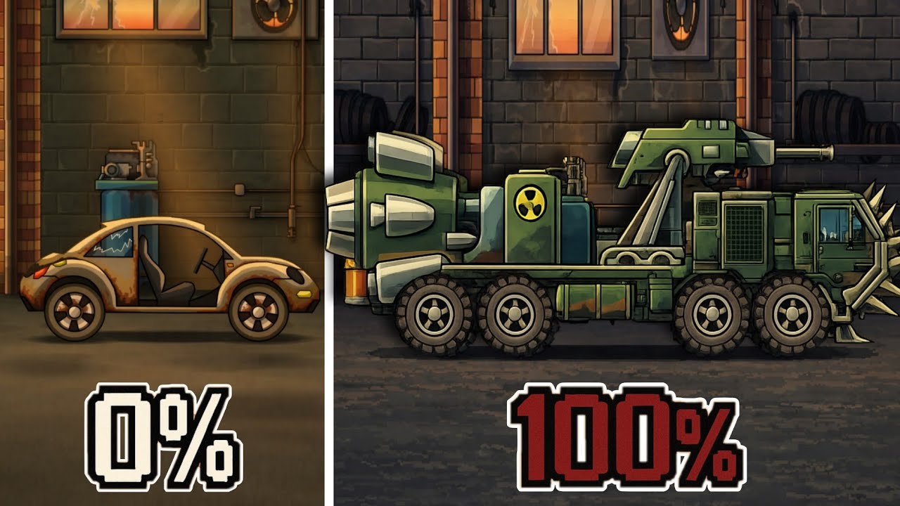 Aku Mengupgrade 100% Truk Nuklir di Earn to Die