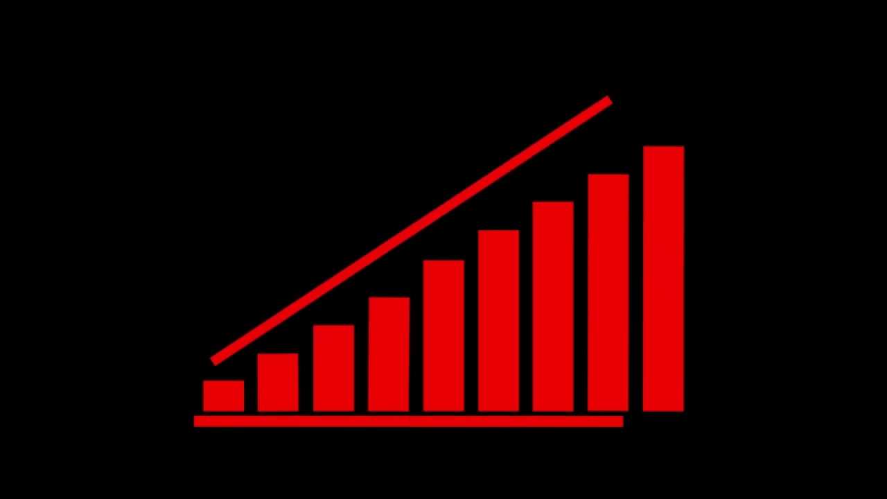 Animated Business Growth Chart Loop | Data Visualization | Upward Trend Bar Graph 4K