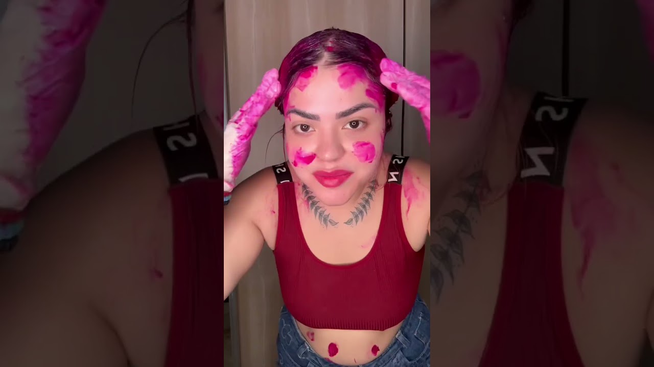 PINTEI MEU CABELO DE ROSA E OLHA OQUE ACONTECEU 😭😭😭😱😱😱