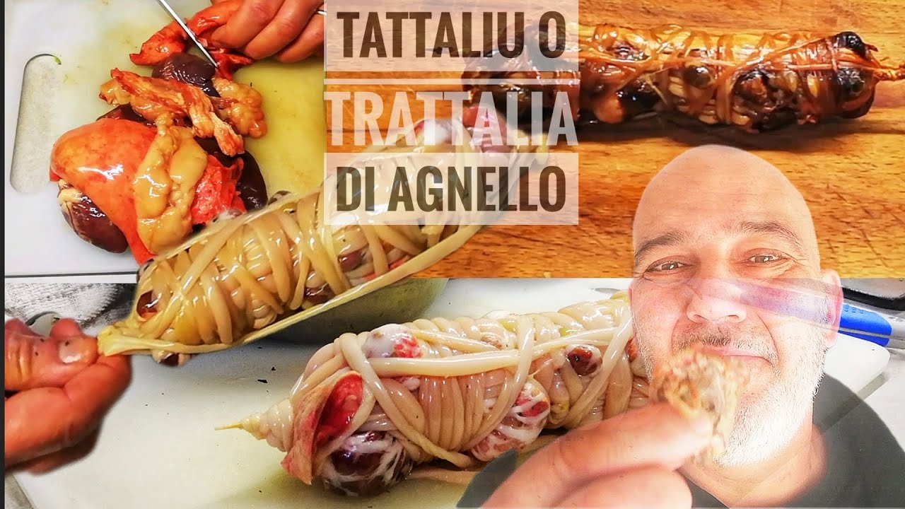 Tattaliu - Trattaliu Ricetta di Sardegna - Coratella di Agnello Avvolta nel suo Intestino