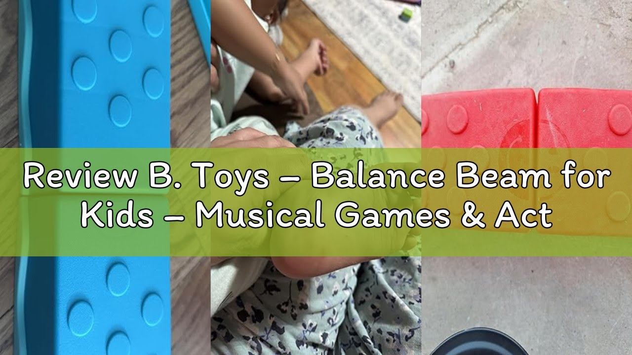 Review B. Toys – Balance Beam for Kids – Musical Games & Activities – 5 Sensory Stones, 8 Wavy Beams