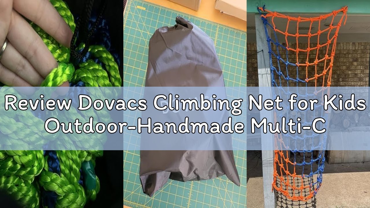 Review Dovacs Climbing Net for Kids Outdoor-Handmade Multi-Colored Ninja Net(W/750 LBS) for Tree Hou