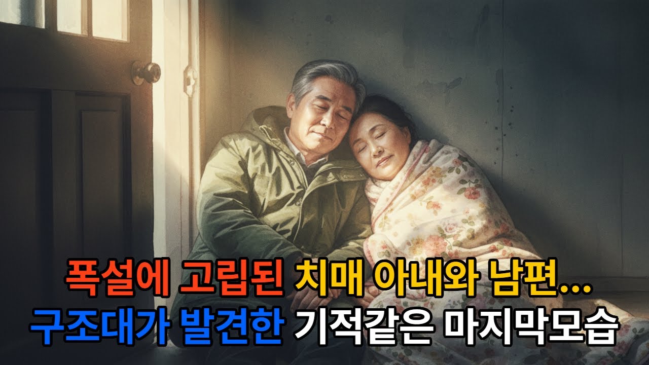 폭설에 고립된 노부부, 구조대가 문을 열자 마주한 기적 같은 장면  #오디오북 #슬픈이야기 #부모님 #가족 #치매 #수면동화 #라디오드라마 #눈물주의 #어느60대노부부의이야기 