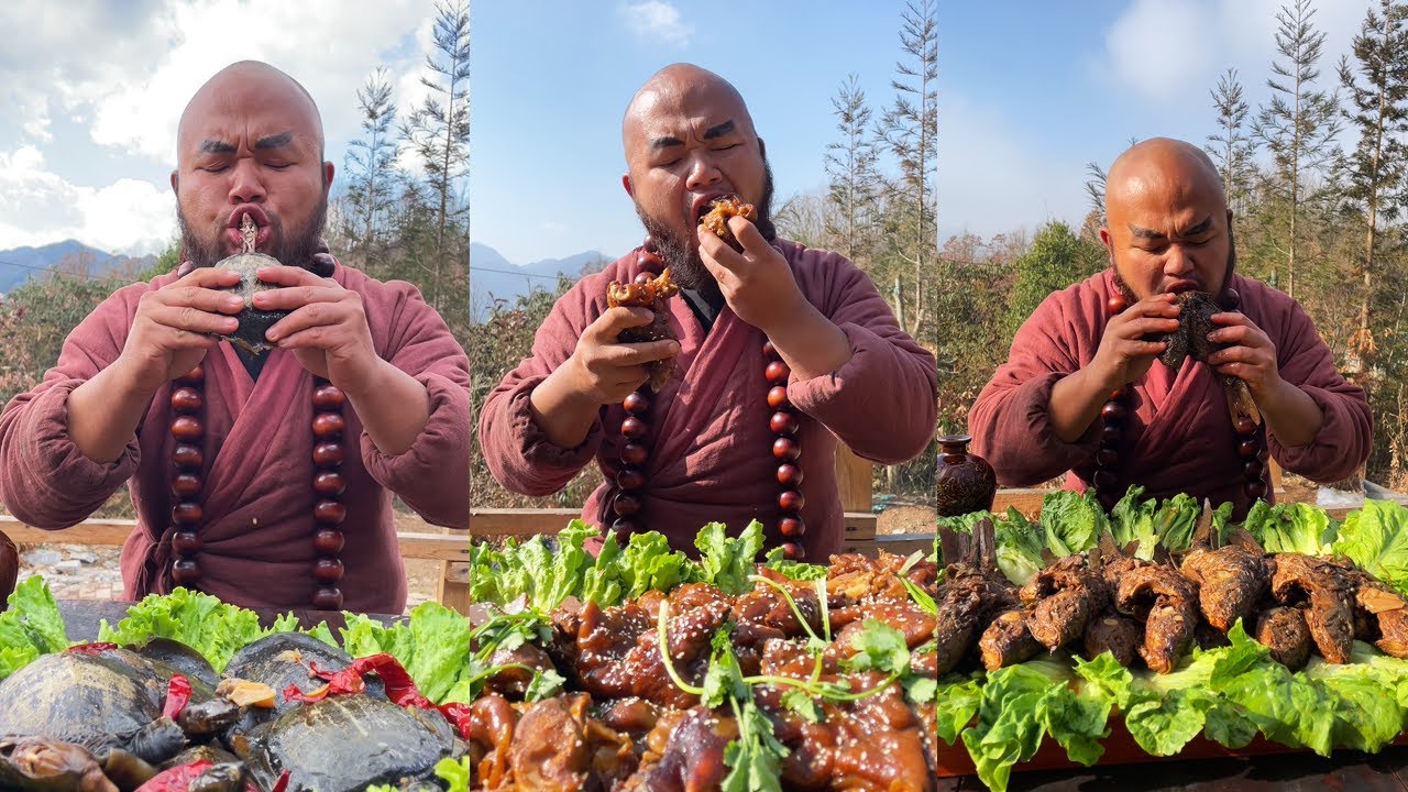 mukbang | minced meat custard | spicy turtle | braised pig trotters | spicy fish | country recipes