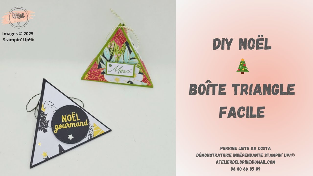 Cadeaux d’Invités Noël ✨ Boîte Triangle – Super facile à réaliser !