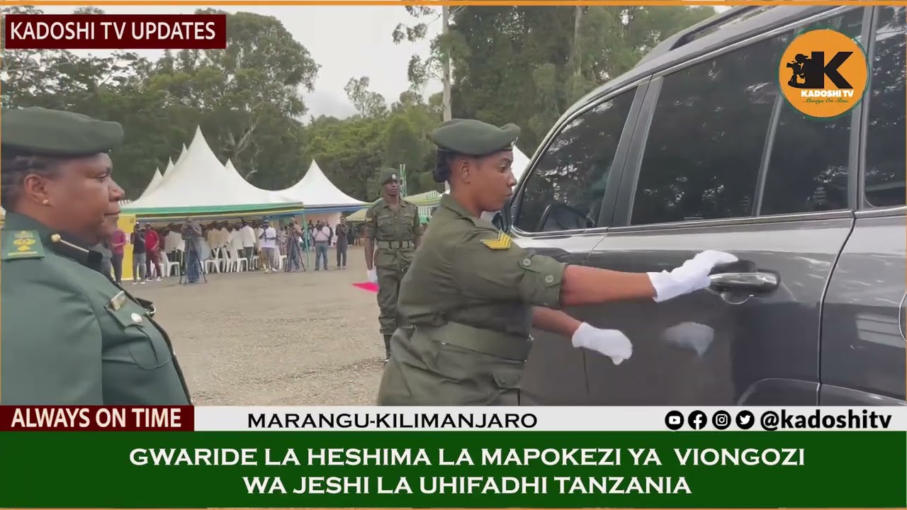 Tazama Gwaride la Heshima la Mapokezi kwa Viongozi wa Jeshi la uhifadhi Tanzania