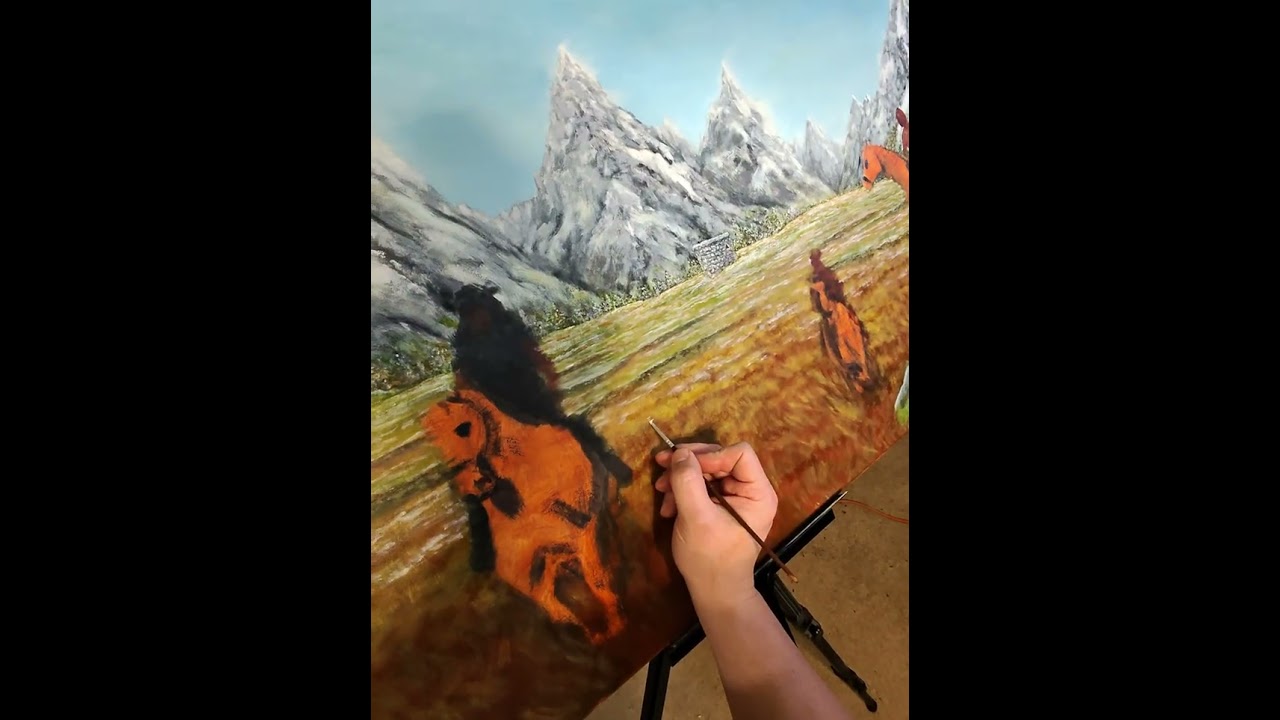 Fantasy painting in progress 1