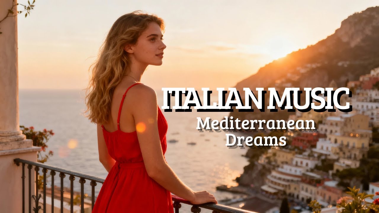 Italy Coastal Ambience 🎶 Calm Italian Music Journey Amalfi Coast & Lake Como Chillout
