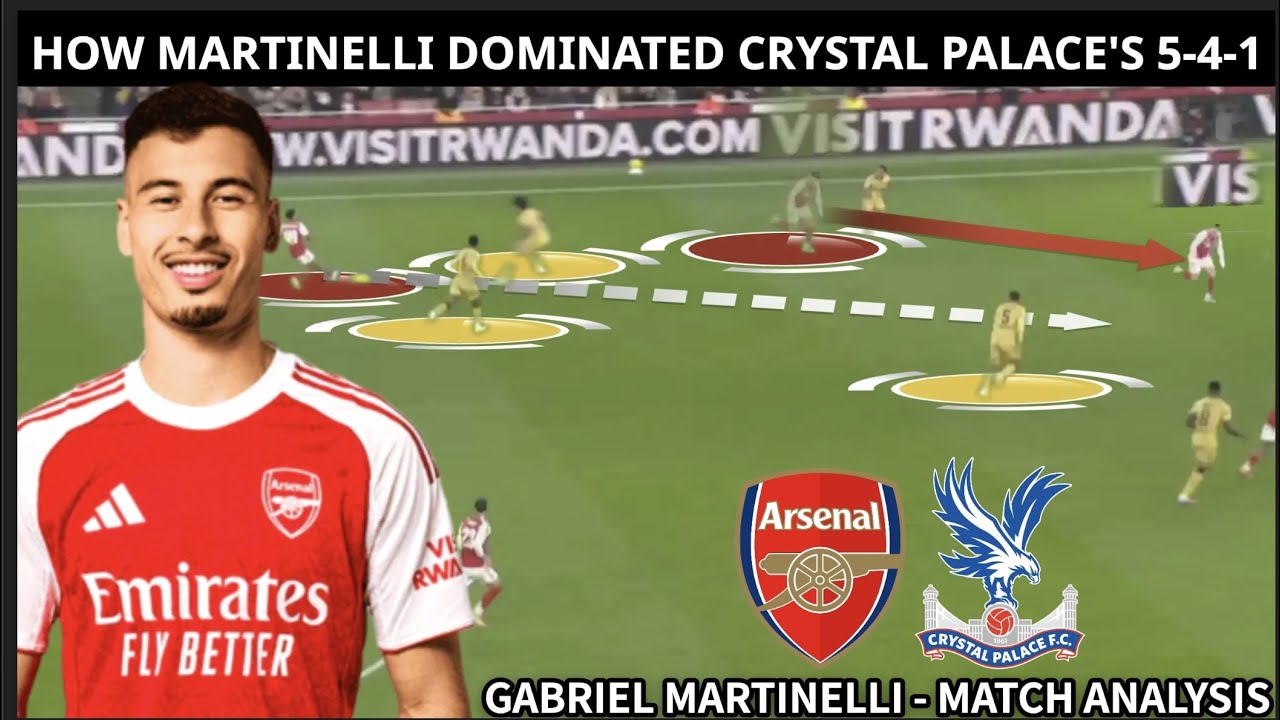 HOW MARTINELLI DOMINATED CRYSTAL PALACE'S 5-4-1 | Arsenal vs Crystal Palace 1-1 | Match Analysis 