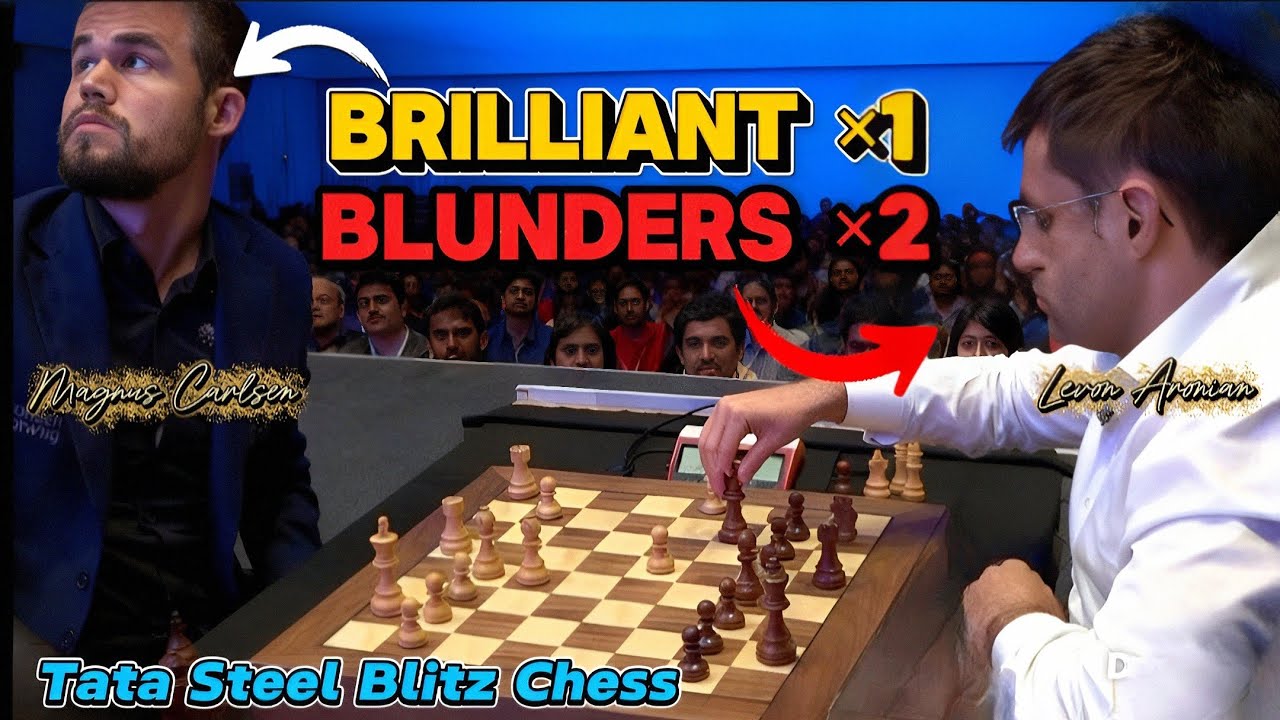 Magnus Carlsen VS Levon Aronian || Tata Steel Blitz Chess 2019, Round 16