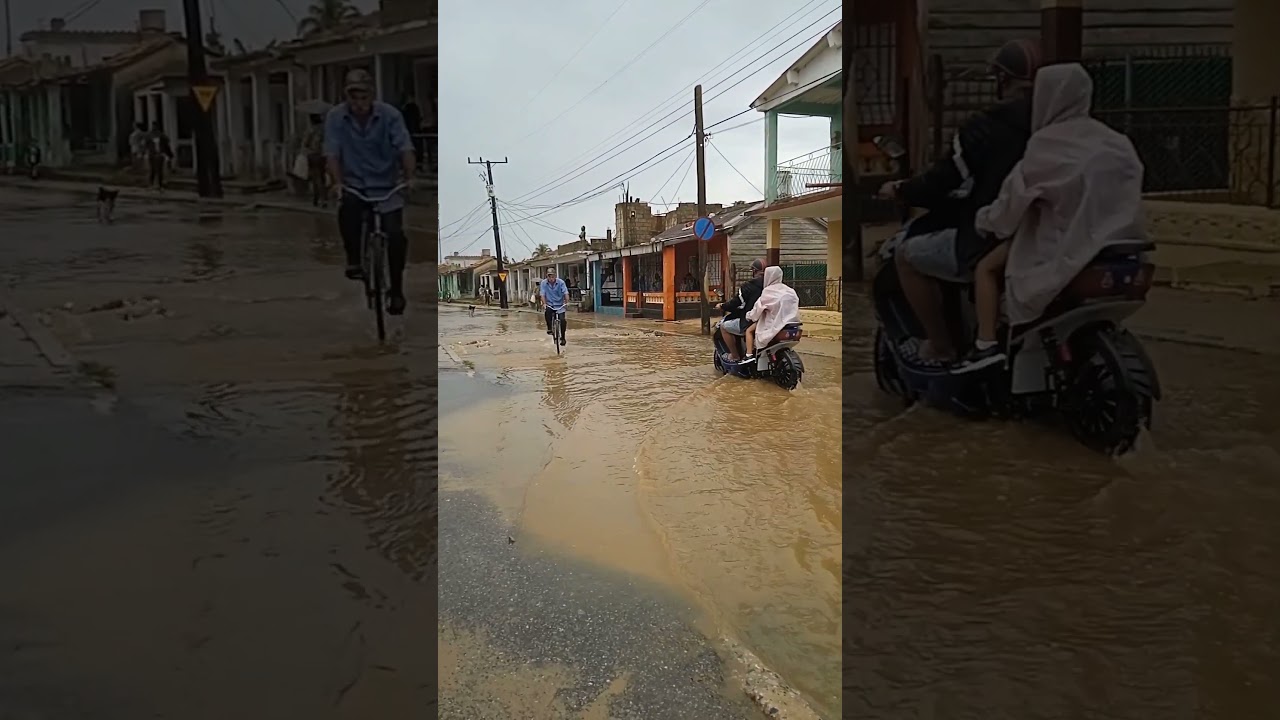As&iacute; est&aacute;n las calles de San Luis en Pinar del R&iacute;o, Cuba despu&eacute;s de la lluvia.
