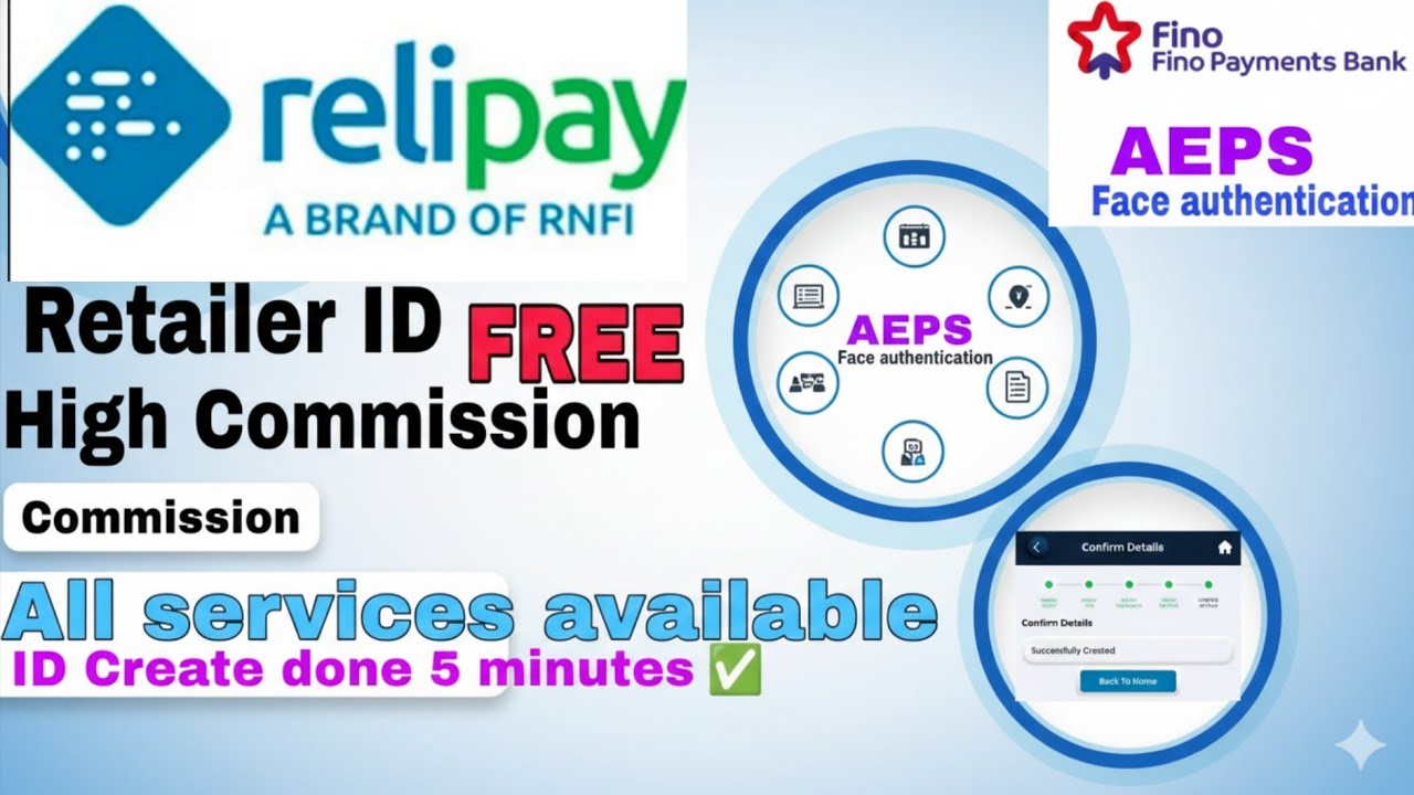 Relipay Aeps ID create free//Relipay retailer ID create free//Rnfi Retailer ID register free//Rnfi  