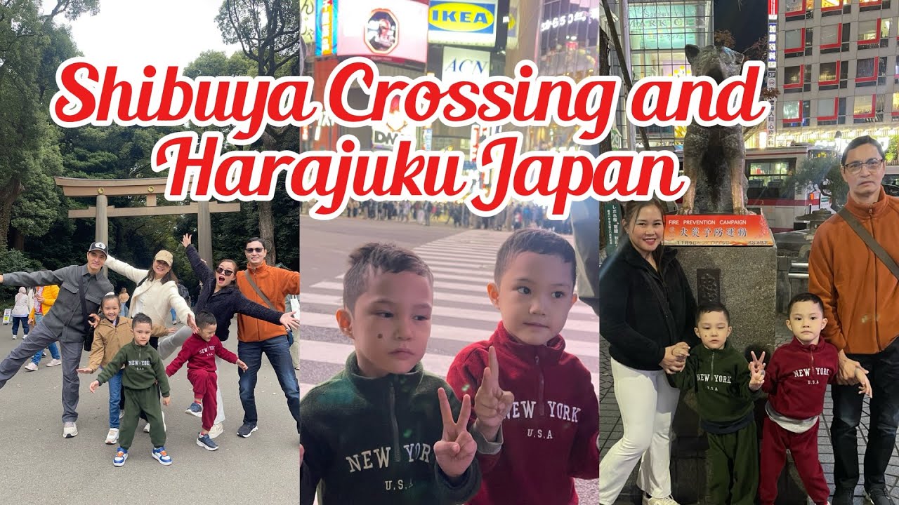 Let's go to Tokyo Japan!Harajuku and Shibuya Crossing with the kids! 