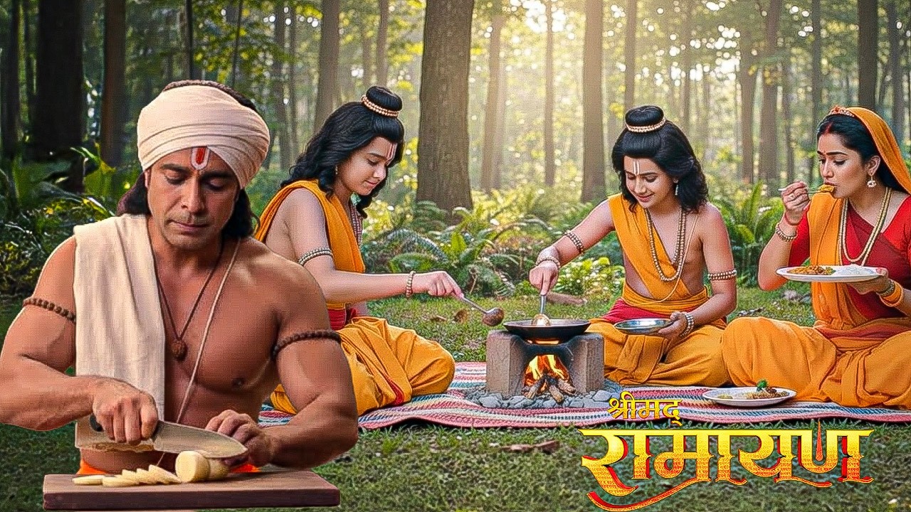 हनुमान जी और Love-Kush ने  बनाया जंगल में सीता माता के लिए भोजन|| Shrimad Ramayan || Full Episode ||