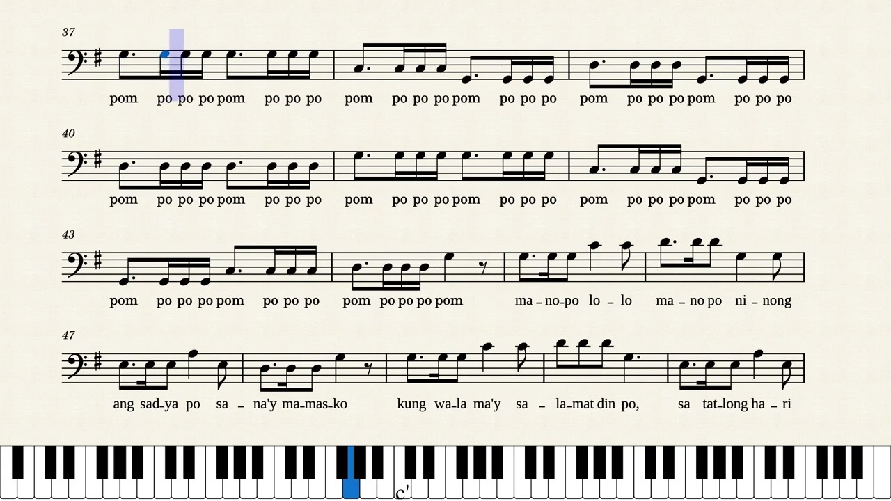 Diwa ng Pasko-Bass by Music By: Lucio San pedro