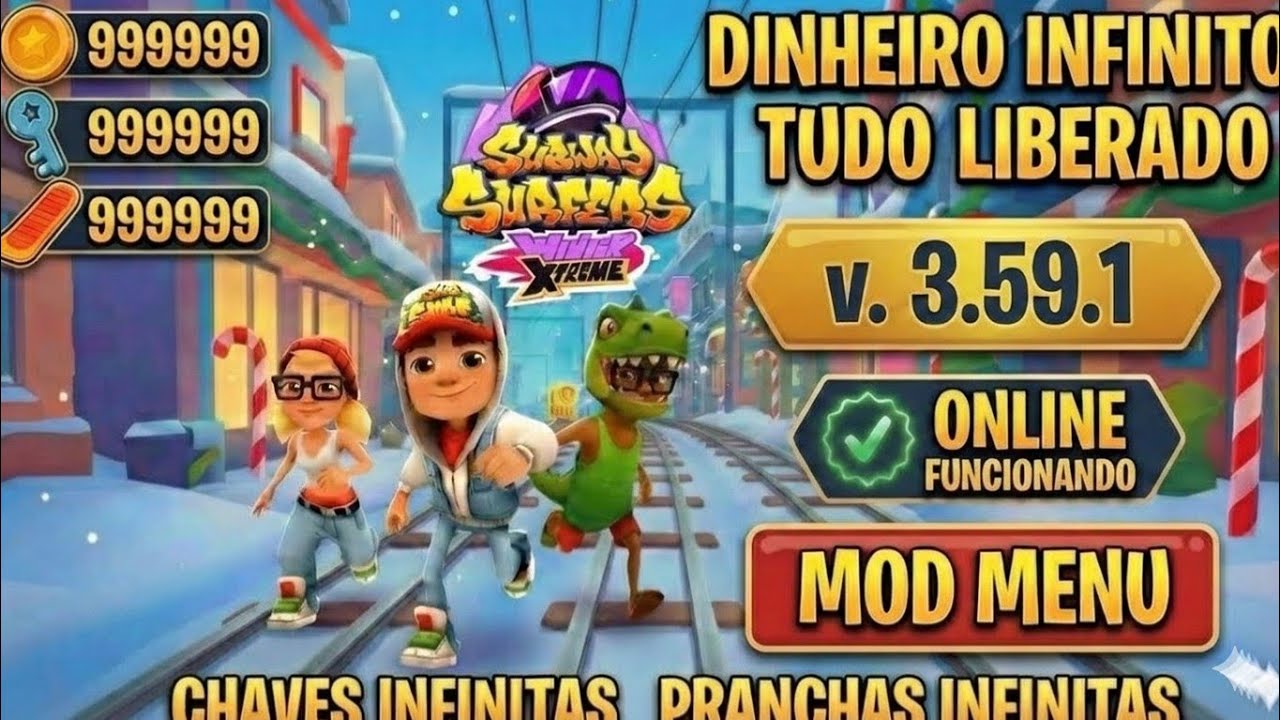 Subway Surfers MOD MENU 3.58.4 💰 Dinheiro Infinito Atualizado 2026
