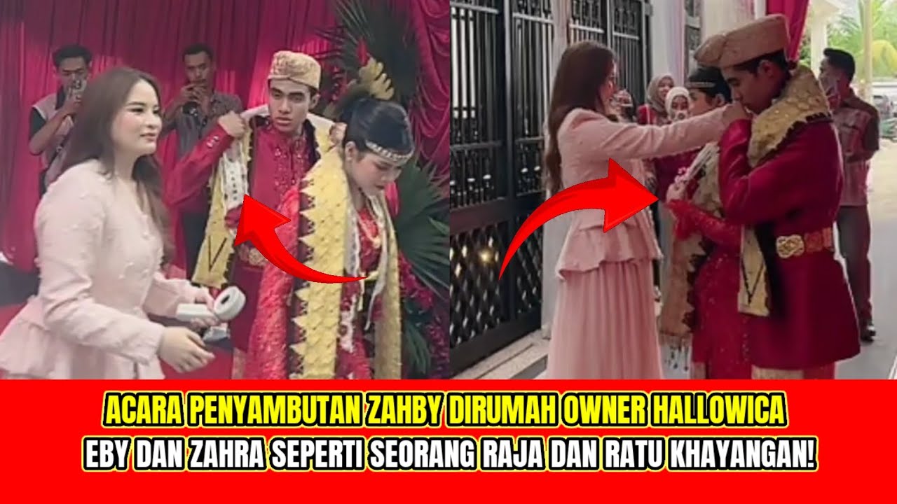 LIVE❗️ZAHBY DISAMBUT DENGAN TARI-TARIAN ADAT DIRUMAH OWNER HALLOWICA‼️