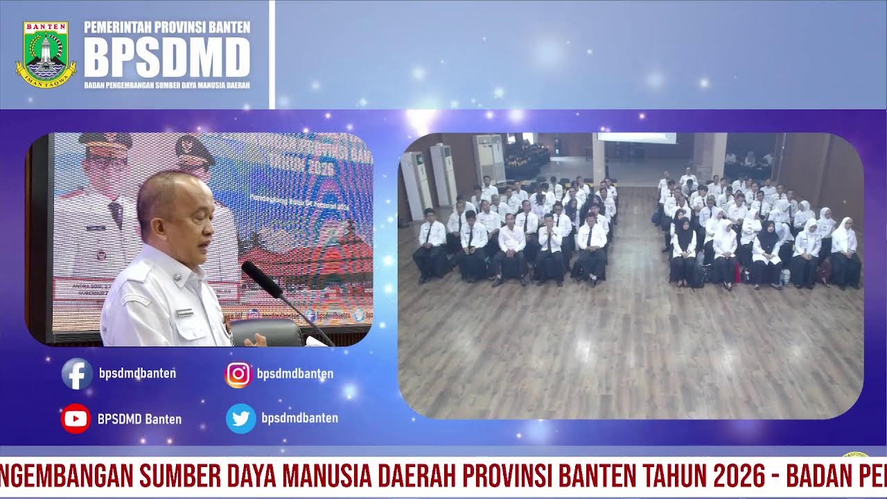 PEMBUKAAN PELATIHAN PADA BPSDMD PROVINSI BANTEN TAHUN 2026