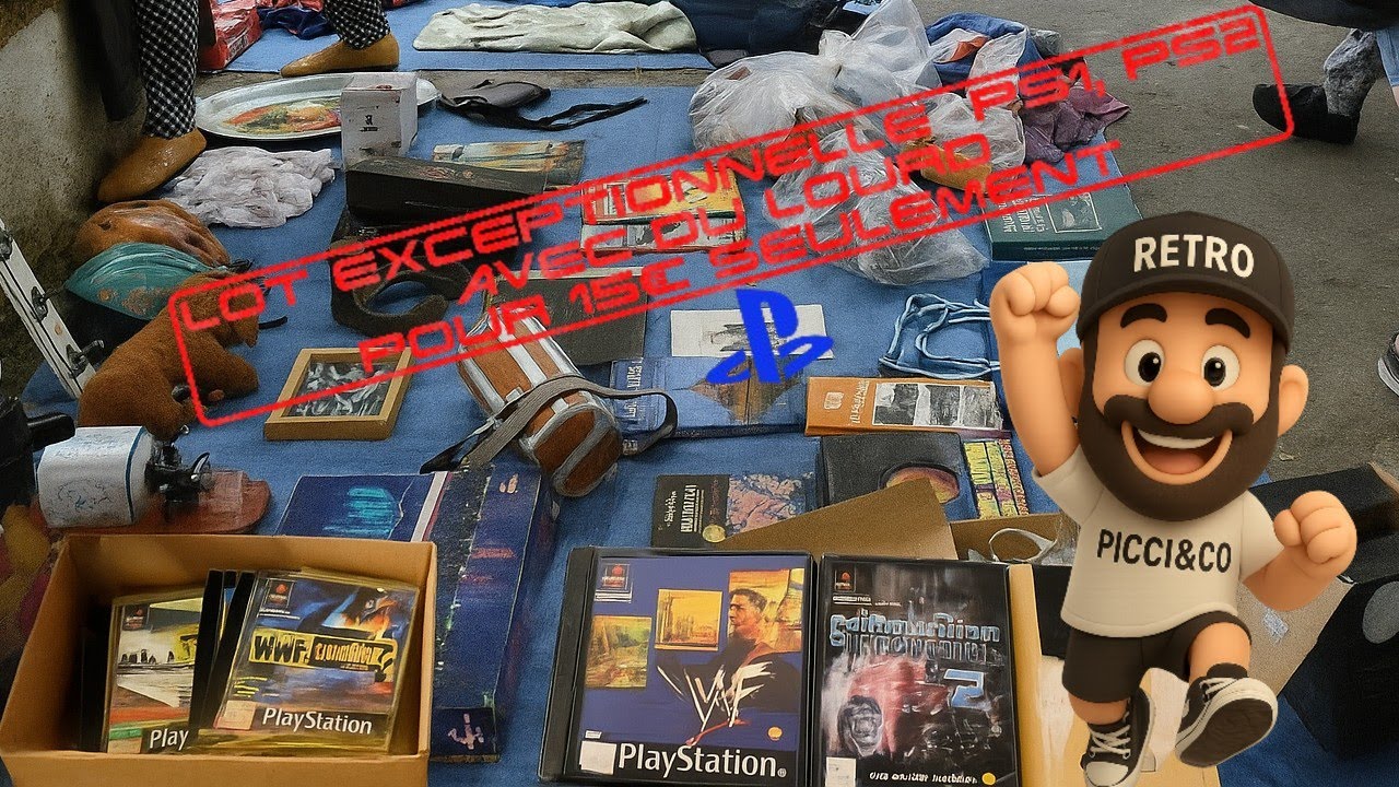 Retour Vide Grenier 25 lot Playstation exceptionnelle