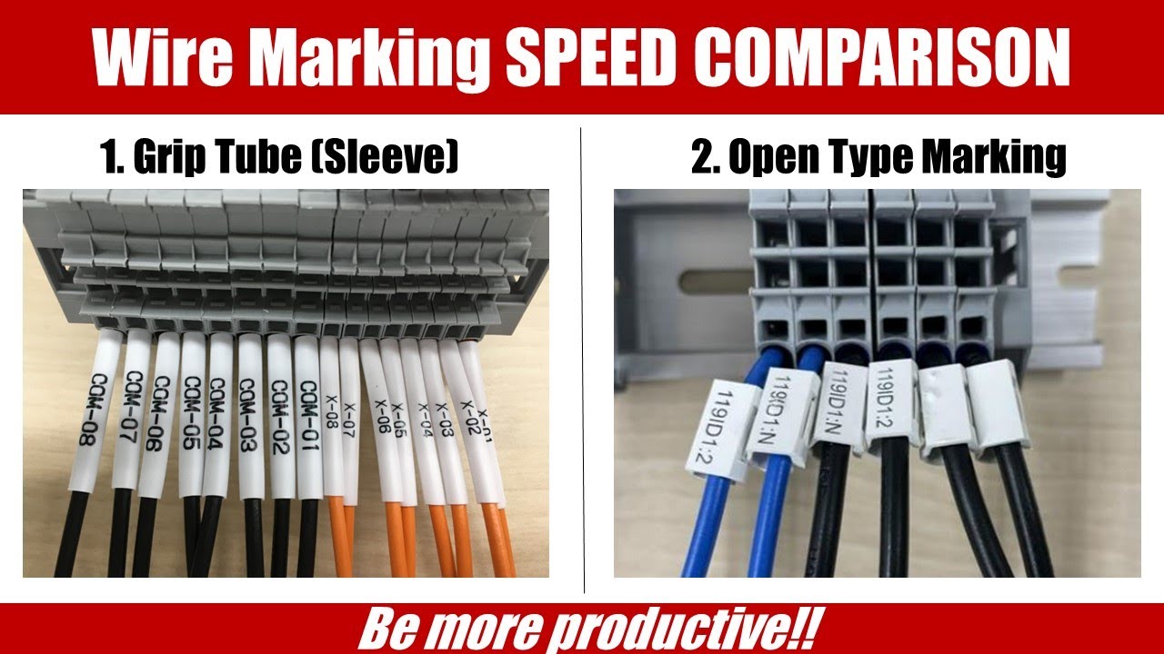 【VS OPEN TYPE】 Wire Marking Speed Comparison