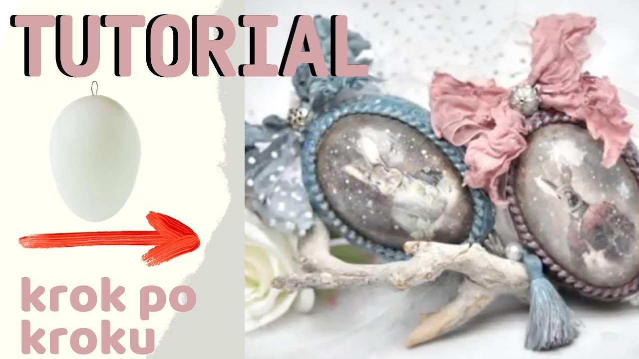 Decoupage pisanka retro z zajączkami [tutorial] No.796