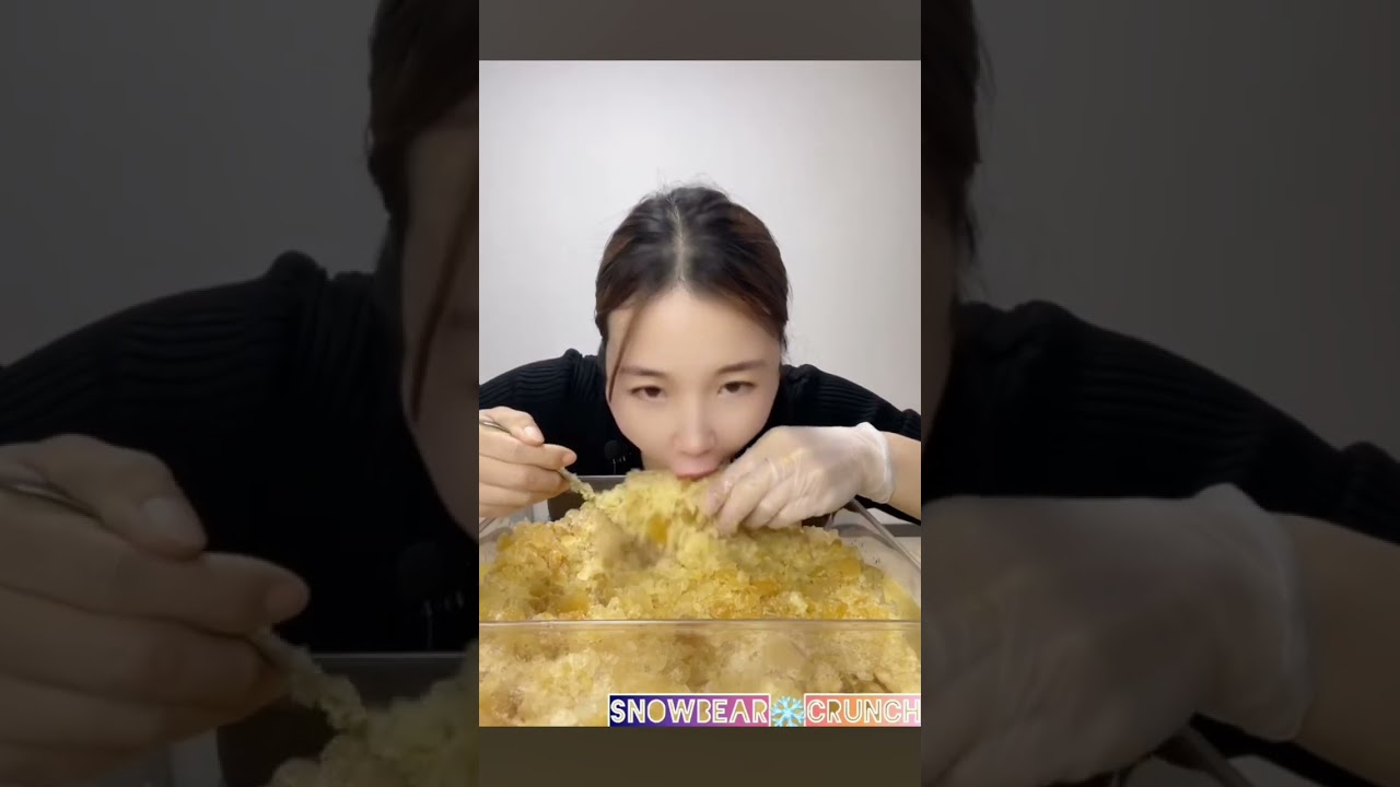 🌈🧊CRISPY COLOUR FULL POWDERY ICE EATING ASMR SNOWFLAKE POWDER 🍚🌈