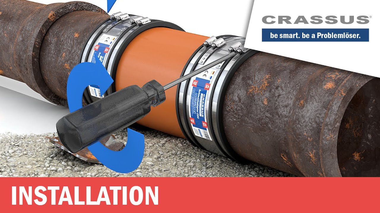 Crassus Schlauchadapter Typ 2B (für Steinzeug, Beton, Guss, SML, KG, PP, PVC Rohre)