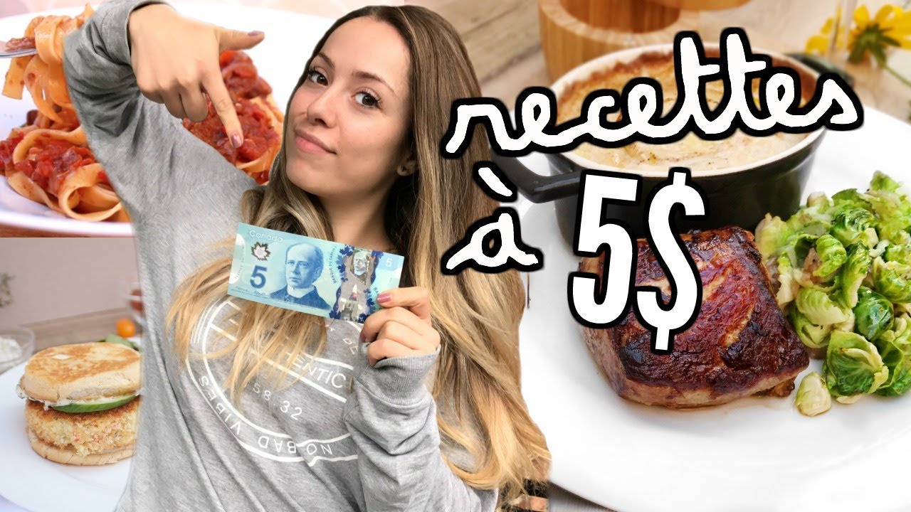 SOUPER À MOINS DE 5$ // 3 recettes faciles
